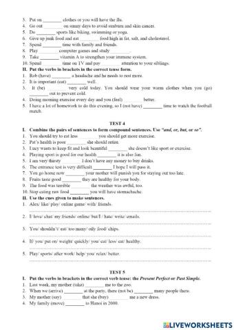 Grade 7- đề 15 phút- test3-4