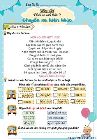 Ôn Tiếng Việt tuần 9