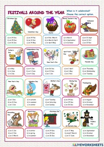 Festival around the year