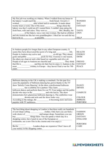 ОГЭ word formation