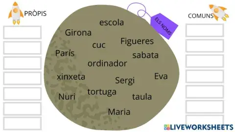 Els noms pròpis i comuns