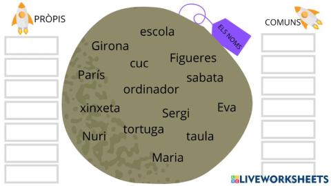 Els noms pròpis i comuns