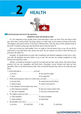 English 7 big4 unit 2 reading