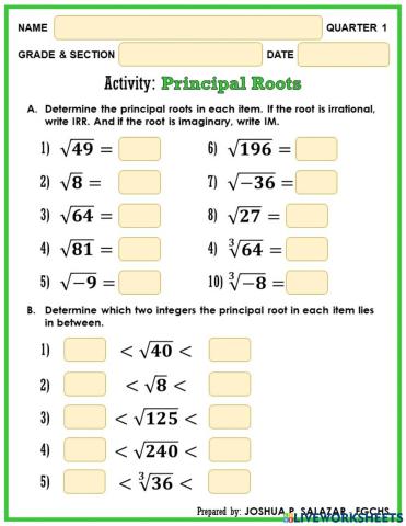 Principal Roots