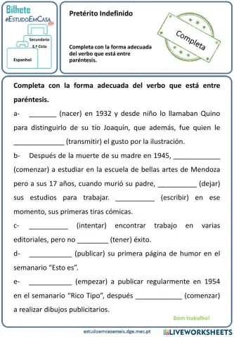 Pretérito Indefinido