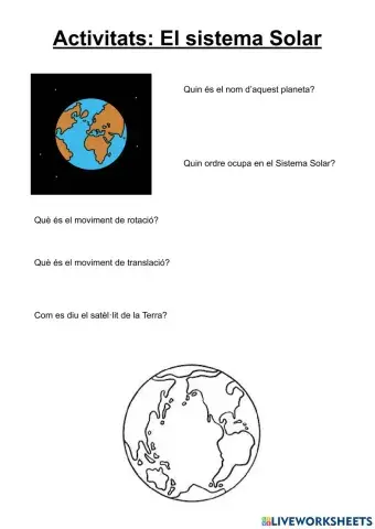 Activitats planetes sistema solar