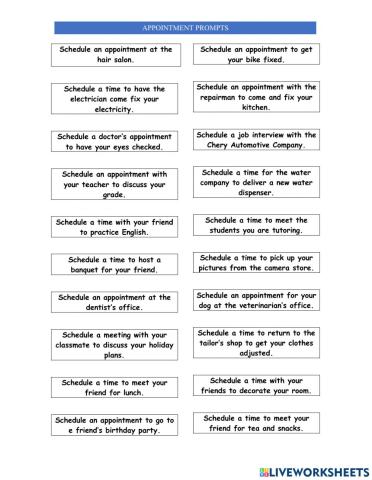 OC1 L5 - Appointment Prompts