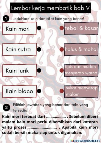 Lembar kerja membatik