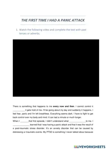 The first time I had a panic attack