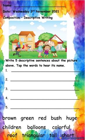 Descriptive Writing