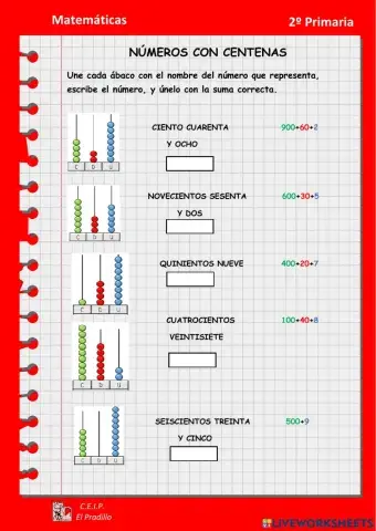 Números 3 cifras y descomposición