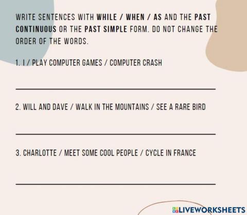 Past simple vs Past continuous