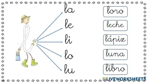 Juego sílaba l