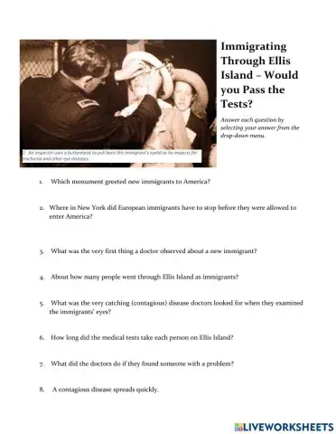 Immigrating through Ellis Island