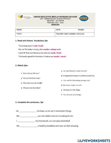 APORTE Q2P1 7TH GRADE