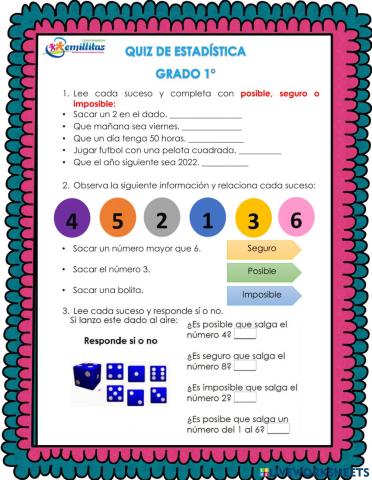 Probabilidad de sucesos.