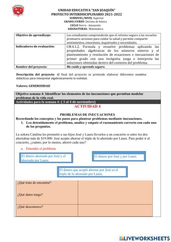 Problemas de Inecuaciones