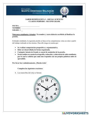 Saber 1 IV TERM Sociales 2° 