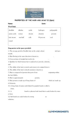 Properties of The Hair and Scalp