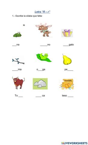 Letra R fuerte y suave