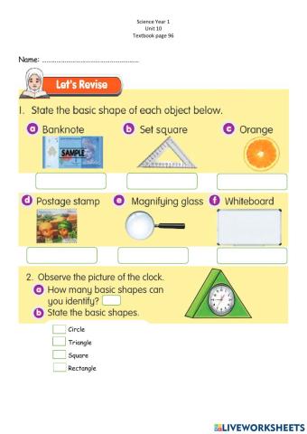 Sc yr 1 lets answer unit 10