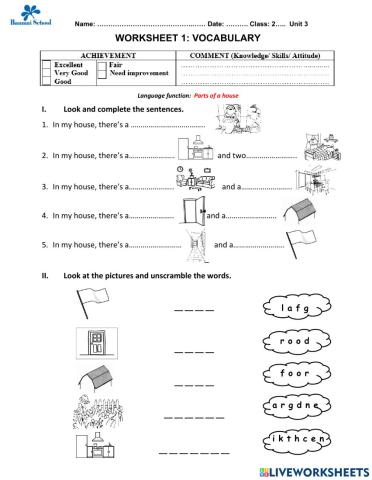 Unit 3 Parts of the house