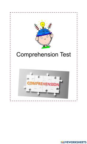 Comprehension Test