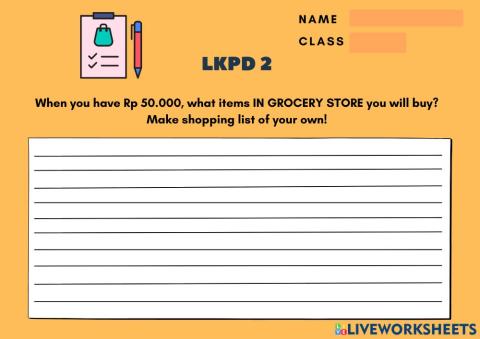 Write your own shopping list