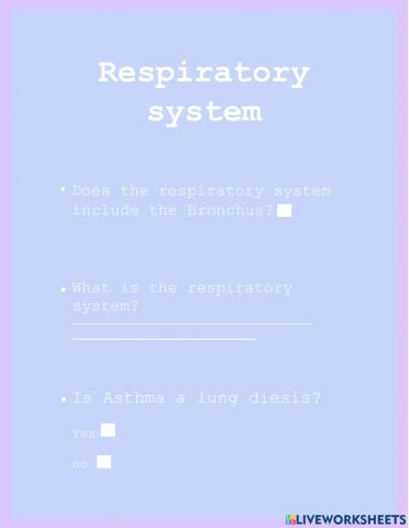 Respiratory system worksheet sci6b