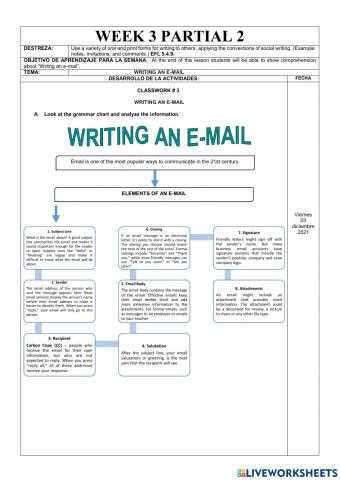 Ejercicios Online-Writing an email-2nd BGU