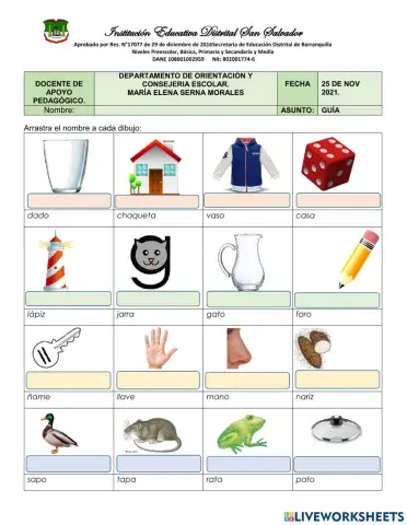 Asociación dibujo-palabra