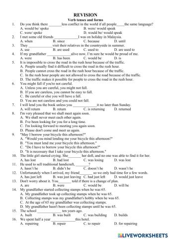E9 - Chuyên đề - Verb tense revision and form