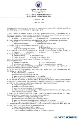 Las araling panlipunan 4