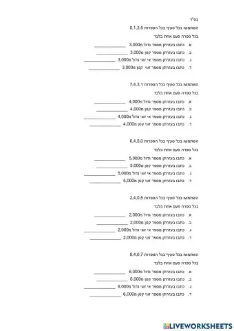 כתיבת מספרים עפ-י אילוצים