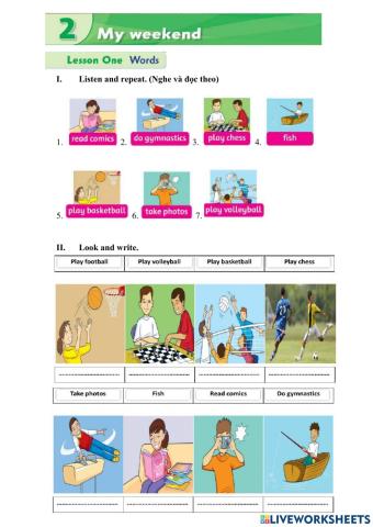 Unit 2: My Weekend - Lesson 1