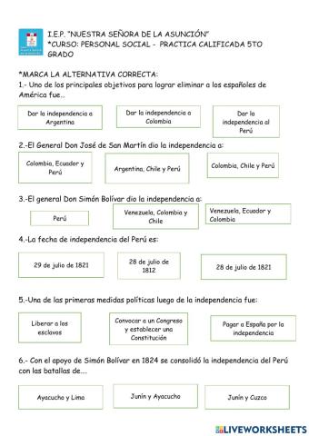 Corrientes libertadoras en peru