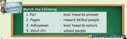 Philanthropists of sangam age