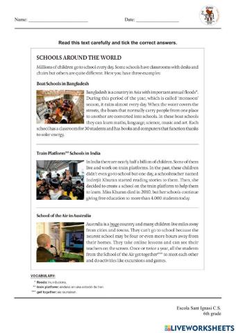 Schools around the world