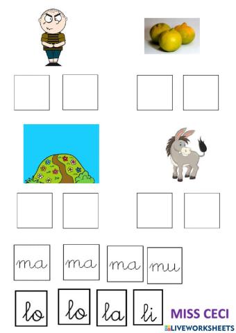 FORMO PALABRAS CON M y L