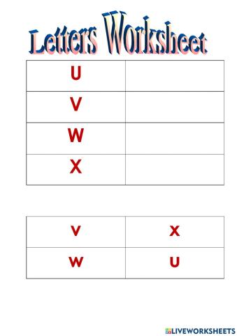 Letter worksheet