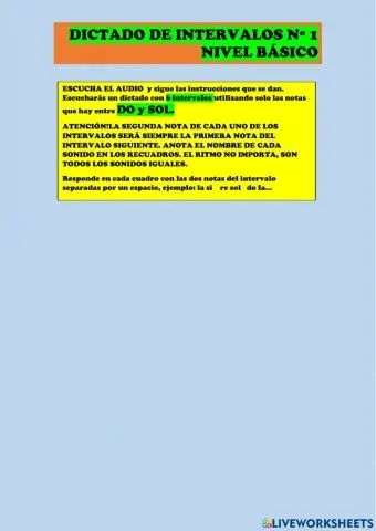 Dictado interválico 1 nivel básico