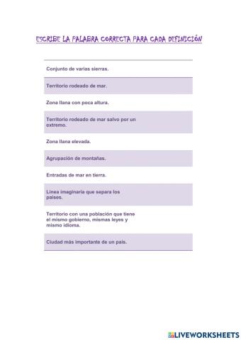 Definiciones mapa físico y político