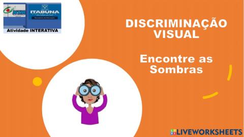 Discriminação visual: Encontre as SOMBRAS