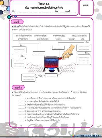 การถ่ายโอนความร้อนในชีวิตประจำวัน