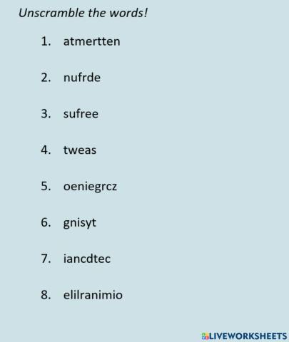 Unusual Millionaire vocab