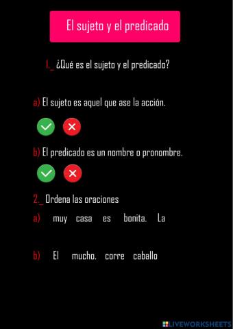 Sujeto y predicado