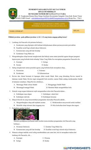 Lembar kerja siswa 6