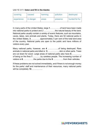 Unit 10: lớp 11 consoladation