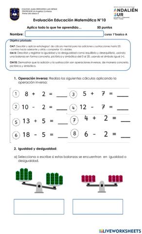 Evaluación Final de matematica