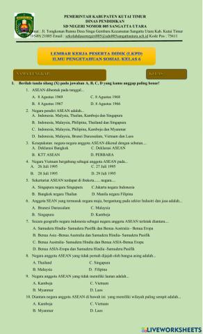 Lembar kerja siswa ips 6